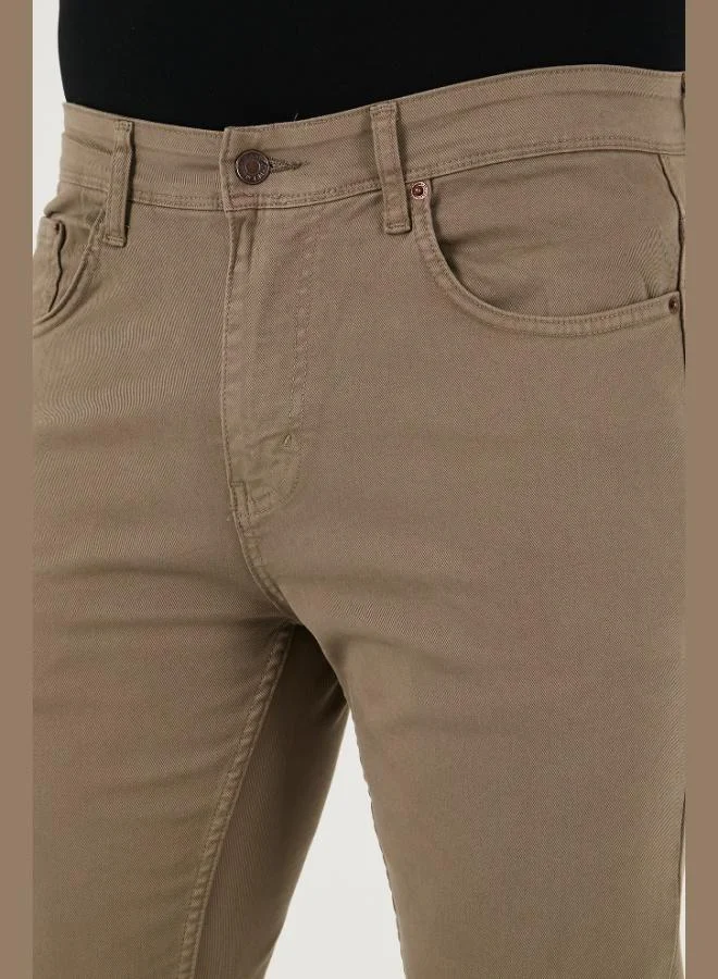 Buratti  Buratti Stretch Cotton Regular Fit Normal Waist Straight Leg Trousers Men's PANTS 674002 for Men | Best Price UAE