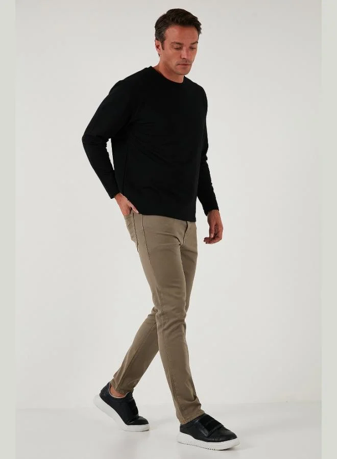 Buratti Stretch Cotton Regular Fit Normal Waist Straight Leg Trousers Men's PANTS 674002