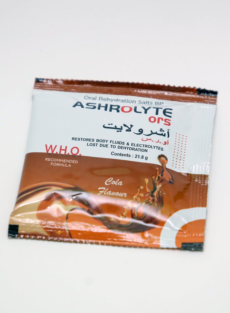 ASHROLYTE Oral Rehydration Salts (ORS) - Cola Flavor, 10 Sachets - Image 3