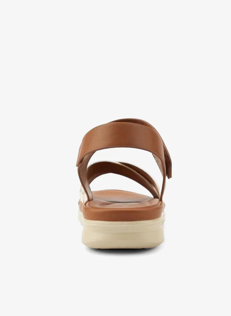 Paprika BROWN Women's Printed Hook and Loop Sandals for Women | Best Price UAE