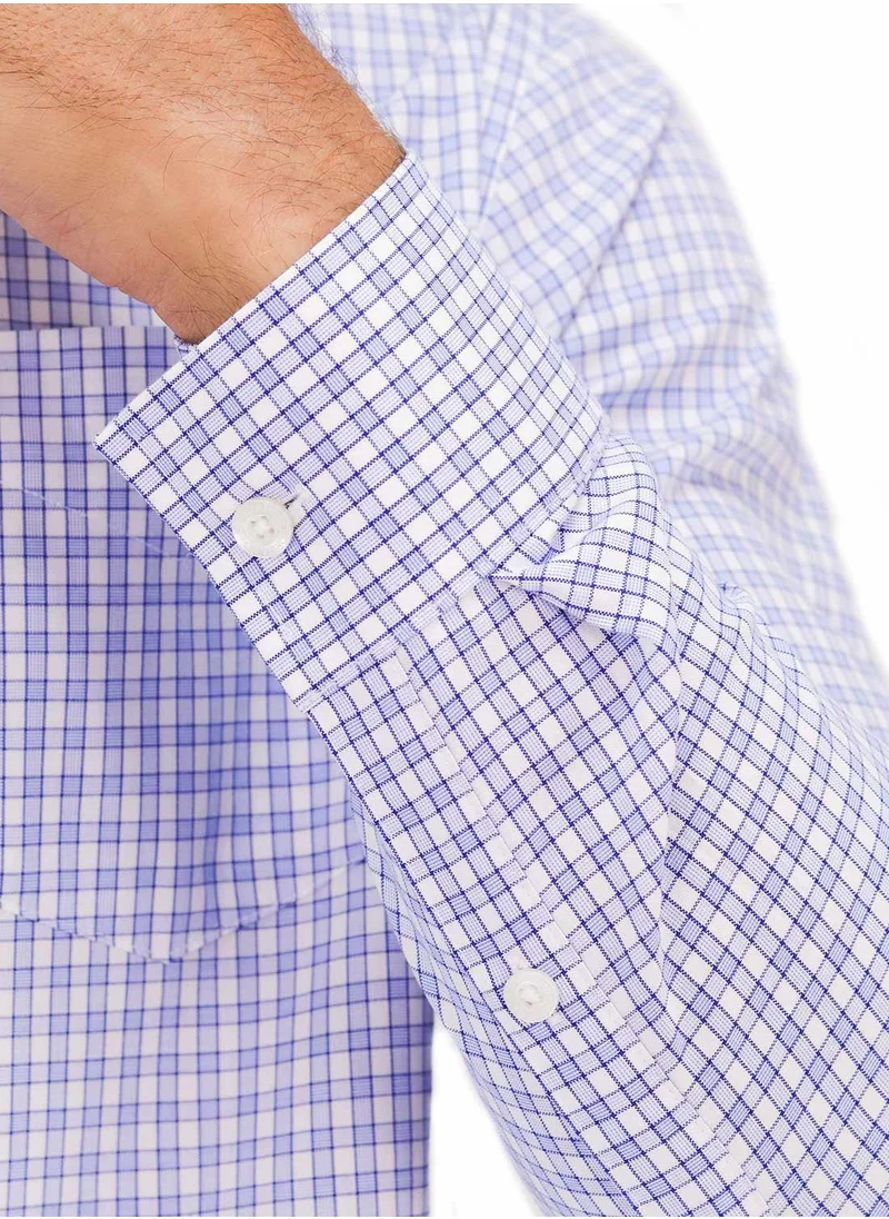 جيوردانو Men's Wrinkle Free Shirt  - Blue
