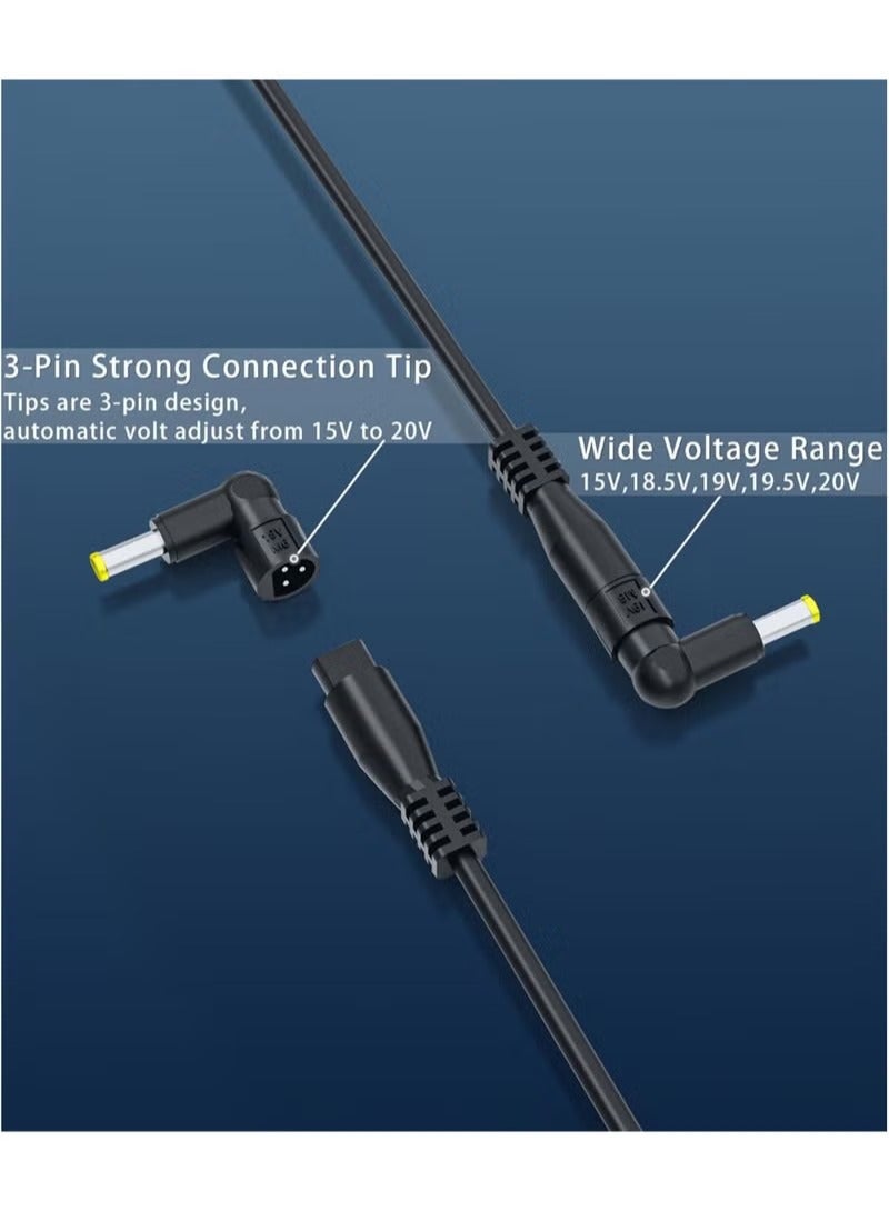 ARNOTEC 90W Universal Laptop Charger, 15V-20V Power Adapter, 10 Interchangeable Connectors, Compatible with Acer/ASUS/HP/Lenovo/ThinkPad/Samsung/Sony/Toshiba 65W/45W Laptop Adapters - Image 5