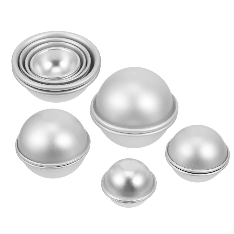 8 Sets Bath Bomb Molds - Various Size Mold Kit - Metal Hollow Sphere For Soap Making & Crafting Cake Maker - Image 5