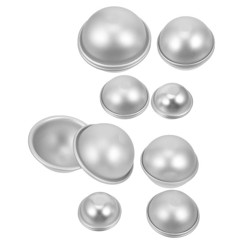 8 Sets Bath Bomb Molds - Various Size Mold Kit - Metal Hollow Sphere For Soap Making & Crafting Cake Maker - Image 4