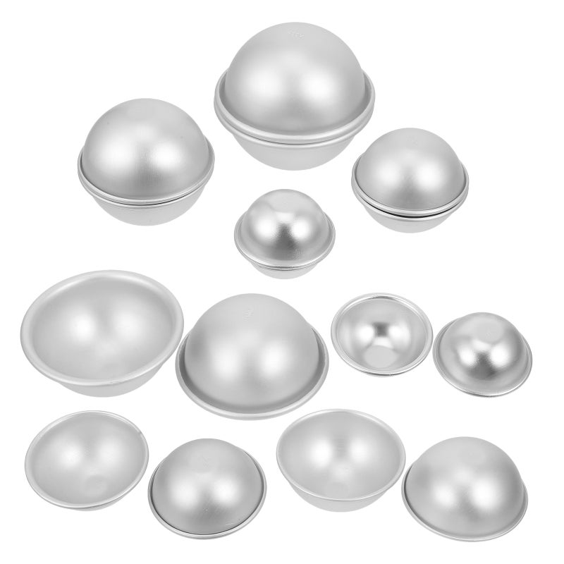 8 Sets Bath Bomb Molds - Various Size Mold Kit - Metal Hollow Sphere For Soap Making & Crafting Cake Maker - Image 1