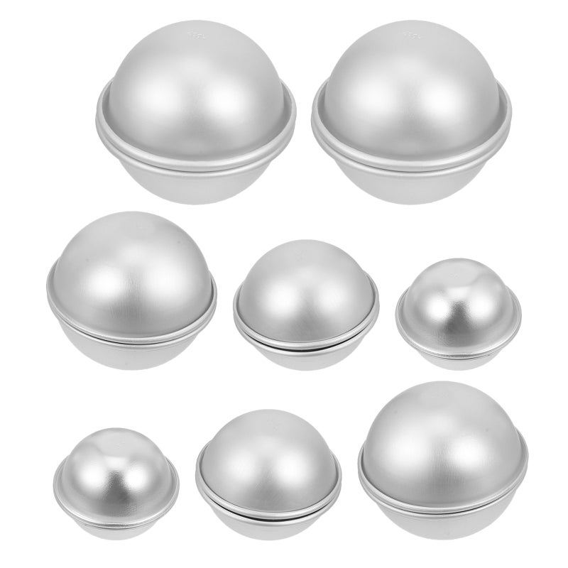 8 Sets Bath Bomb Molds - Various Size Mold Kit - Metal Hollow Sphere For Soap Making & Crafting Cake Maker - Image 3