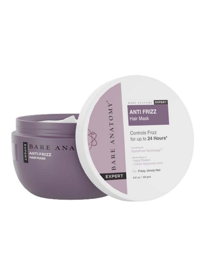 BARE ANATOMY Anti Frizz Hair Mask ; Frizz Control Upto 24 Hours ; Powered By Hyaluronic Acid & Fatty Acids ; For Deep Conditioned & Frizz Free Hair ; Sulphate & Paraben Free ; Women & Men ; 250G - Image 2