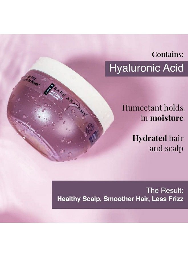 BARE ANATOMY Anti Frizz Hair Mask ; Frizz Control Upto 24 Hours ; Powered By Hyaluronic Acid & Fatty Acids ; For Deep Conditioned & Frizz Free Hair ; Sulphate & Paraben Free ; Women & Men ; 250G - Image 5