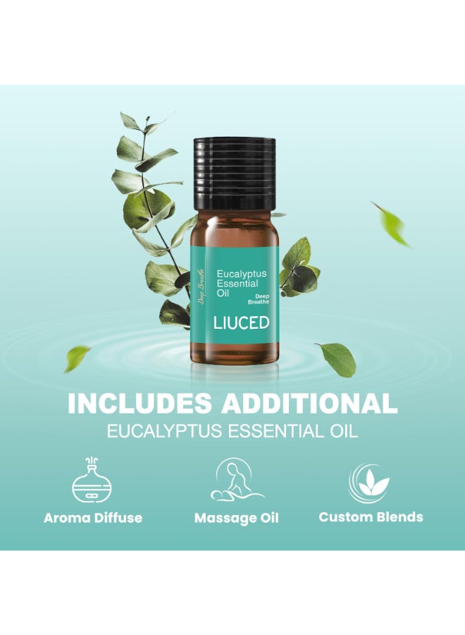 LIUCED 141 Shower Steamers Aromatherapy 14 Pack Eucalyptus Mint Shower Bombs and 5ml Natural Eucalyptus Essential Oils Eucalyptus for Shower Sinus Relief Valentines Day Gifts for Her Gifts for Women - Image 4