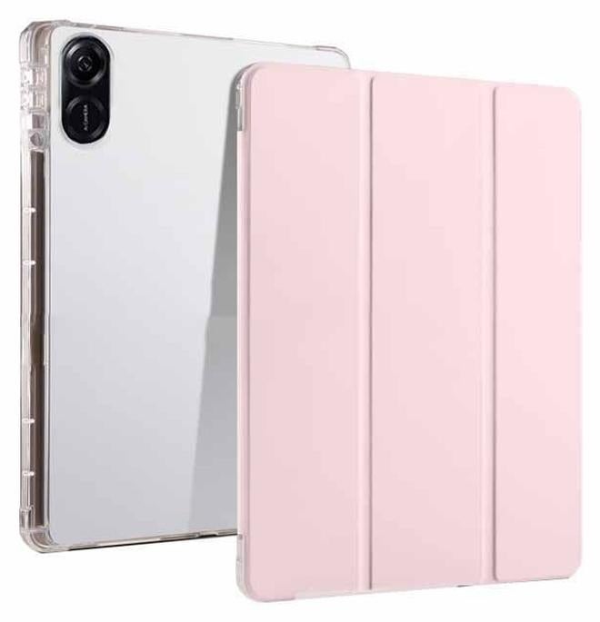 المجد وسادة X9 11.5 بوصة ، وسائد هوائية شفافة ، ومكافحة السقوط مع القلم الأخدود ، غطاء حماية الكمبيوتر اللوحي ، ثلاثة أضعاف متعددة زاوية التصميم ، استيقظ التلقائي / النوم ، والجلود الناعمة ، الوردي - Image 1