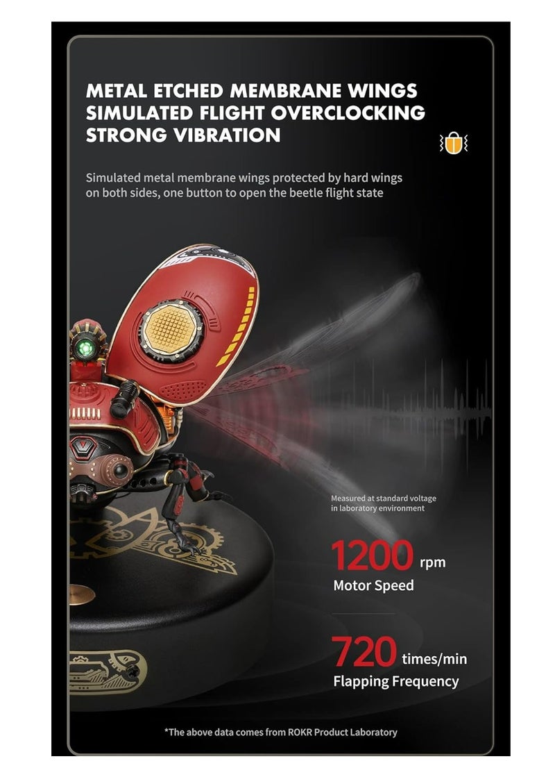 Robotime - ROKR Scout Beetle Model MI02 3D Puzzle ,Assembly Brain Teaser 3D Puzzle DIY Build Model Crafts Kits, Unique Gifts and Home Decor - Image 1