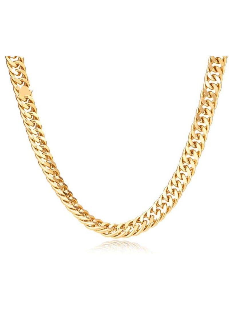 Rwnq Trendy Gold Cuban Chain for Women – Elegant and Luxurious Design, Perfect for Daily Wear and Special Occasions. Made of 18K Gold-Plated Stainless Steel, Durable and Resistant to Tarnish and Rust. A Perfect Gift – A Unique Necklace That Adds a Touch of Sophistication and Elegance to Any Outfit. _ Women’s Accessories – Stainless Steel Women’s Accessories – Jewelry – Accessories_  - Image 1