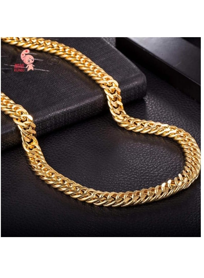 Rwnq Trendy Gold Cuban Chain for Women – Elegant and Luxurious Design, Perfect for Daily Wear and Special Occasions. Made of 18K Gold-Plated Stainless Steel, Durable and Resistant to Tarnish and Rust. A Perfect Gift – A Unique Necklace That Adds a Touch of Sophistication and Elegance to Any Outfit. _ Women’s Accessories – Stainless Steel Women’s Accessories – Jewelry – Accessories_  - Image 4