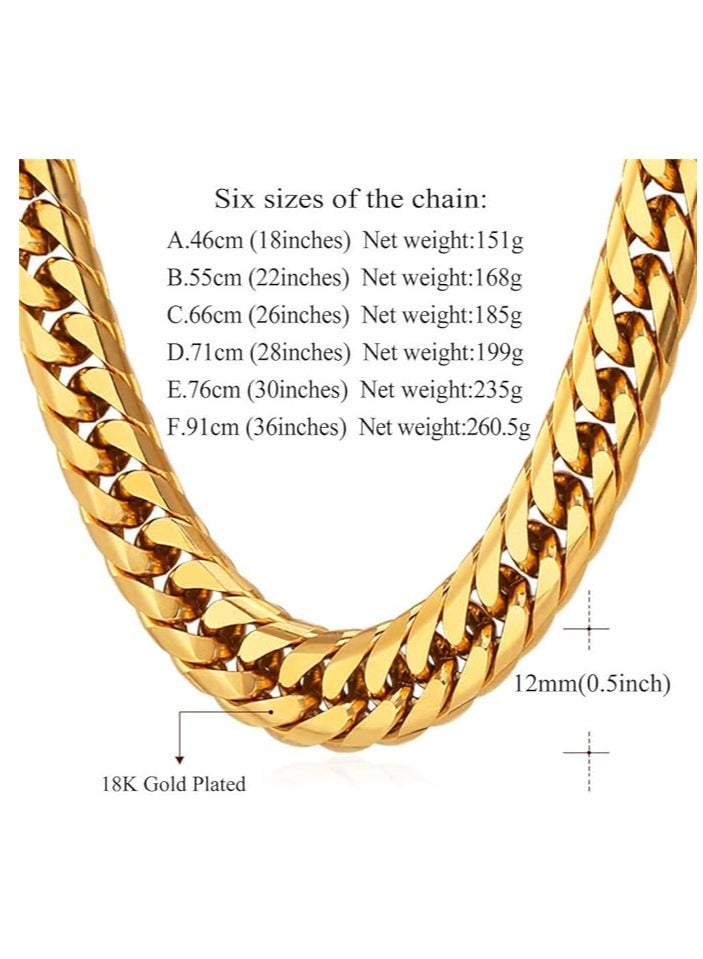 Rwnq Trendy Gold Cuban Chain for Women – Elegant and Luxurious Design, Perfect for Daily Wear and Special Occasions. Made of 18K Gold-Plated Stainless Steel, Durable and Resistant to Tarnish and Rust. A Perfect Gift – A Unique Necklace That Adds a Touch of Sophistication and Elegance to Any Outfit. _ Women’s Accessories – Stainless Steel Women’s Accessories – Jewelry – Accessories_  - Image 5