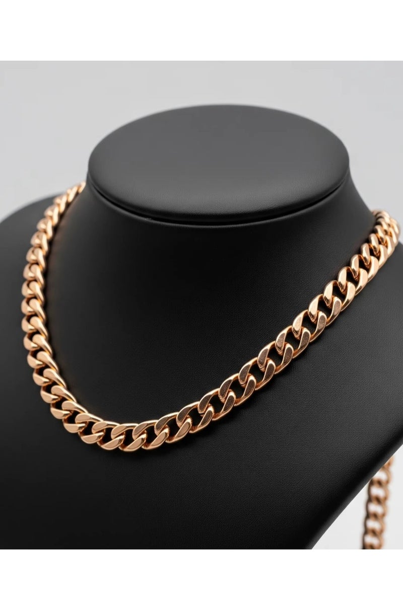 Rwnq Trendy Gold Cuban Chain for Women – Elegant and Luxurious Design, Perfect for Daily Wear and Special Occasions. Made of 18K Gold-Plated Stainless Steel, Durable and Resistant to Tarnish and Rust. A Perfect Gift – A Unique Necklace That Adds a Touch of Sophistication and Elegance to Any Outfit. _ Women’s Accessories – Stainless Steel Women’s Accessories – Jewelry – Accessories_ - Image 1