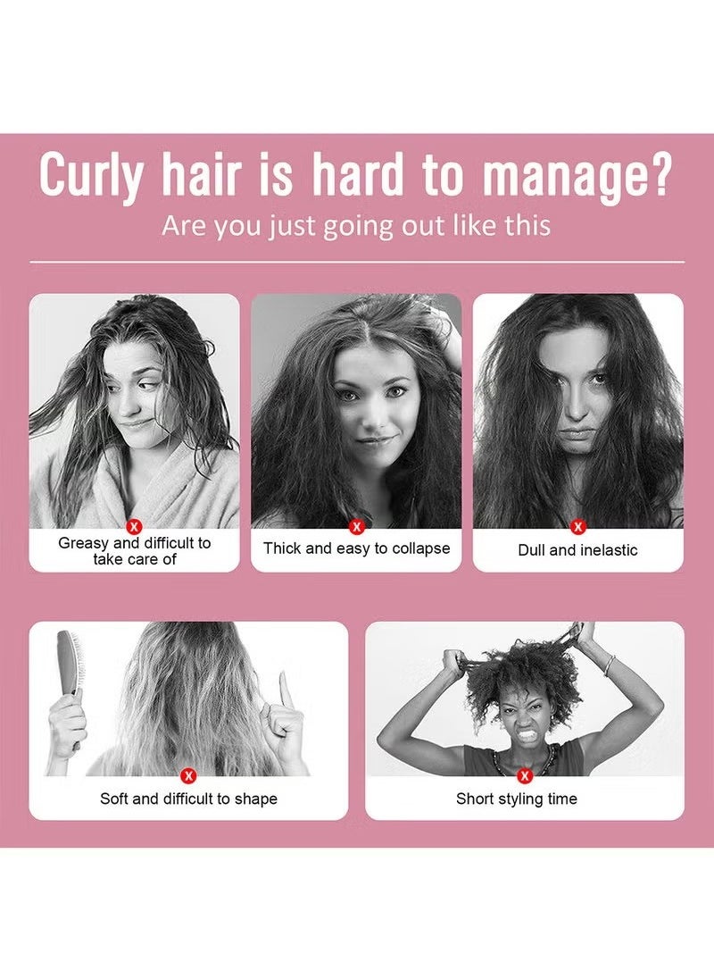 Immetee - Curl Hair Control Mousse,Non Sticky Moisturizing Nourishing Repairing Curl Hair Foam Mousse for Hair Styling Volumizing and Against Frizz Professional Design for Curl Hair 200ml - Image 1
