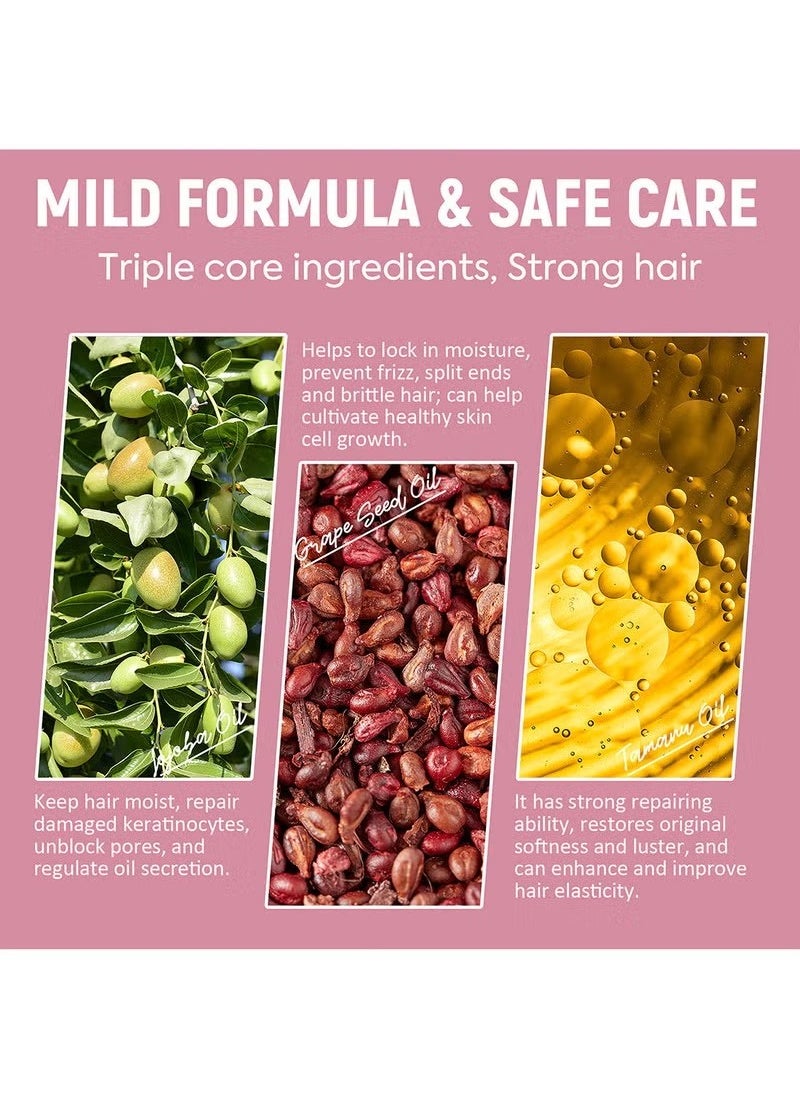 Immetee - Curl Hair Control Mousse,Non Sticky Moisturizing Nourishing Repairing Curl Hair Foam Mousse for Hair Styling Volumizing and Against Frizz Professional Design for Curl Hair 200ml - Image 1