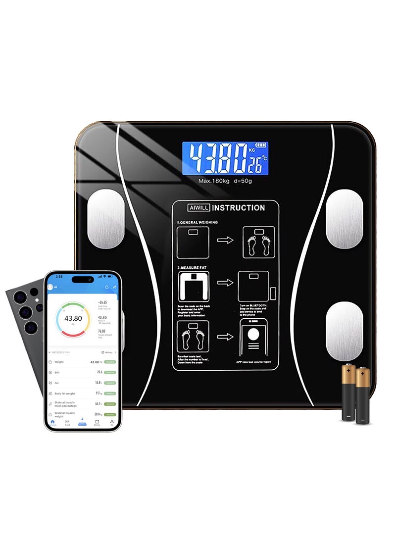 بيير دونا ميزان بيير دونا الرقمي الذكي مع بلوتوث 24 قياسات مع تطبيق لنظامي iOS وAndroid - Image 1