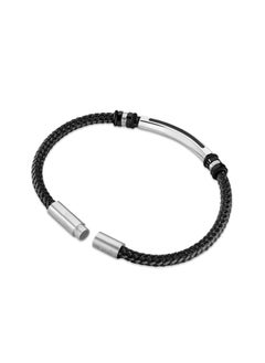 CERRUTI 1881 Tornillo BraceletTwo-Tone Black Nylon Design with Adjustable FitCasual Elegance for Men by Cerruti 1881  - Image 4