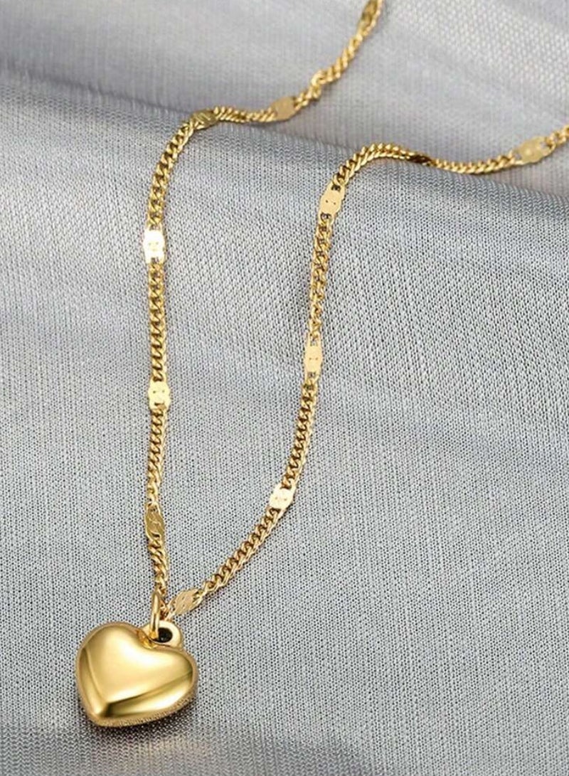 إيكوال سلسال نسائي أنيق مصنوع من الاستانلس ستيل مطلي باللون الذهبي - Image 2