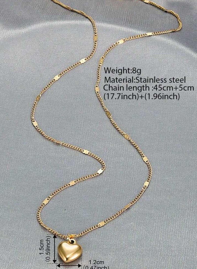 إيكوال سلسال نسائي أنيق مصنوع من الاستانلس ستيل مطلي باللون الذهبي - Image 5