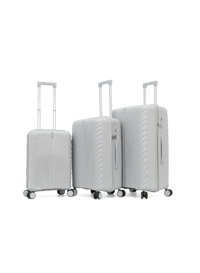 ميلايف Hardside Luggage Trolley Bag 3 Pieces Set,Grey (S-20",M-24",L-28")