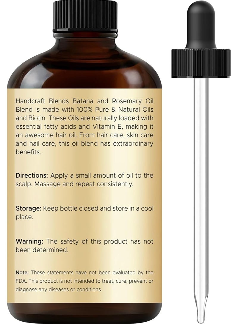 هاند كرافت بليندز Batana & Rosemary Hair Growth Oil 59 ml – Scalp Treatment & Strengthening for Growth & Loss, Thinning, Dry Scalp, Split Ends – Natural Hair Oil for Women & Men – Intensive Repair & Nourishing Formula - Image 2