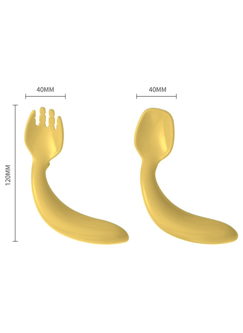 MaBaby - Curved Spoon Training Fork Spoon - Image 1