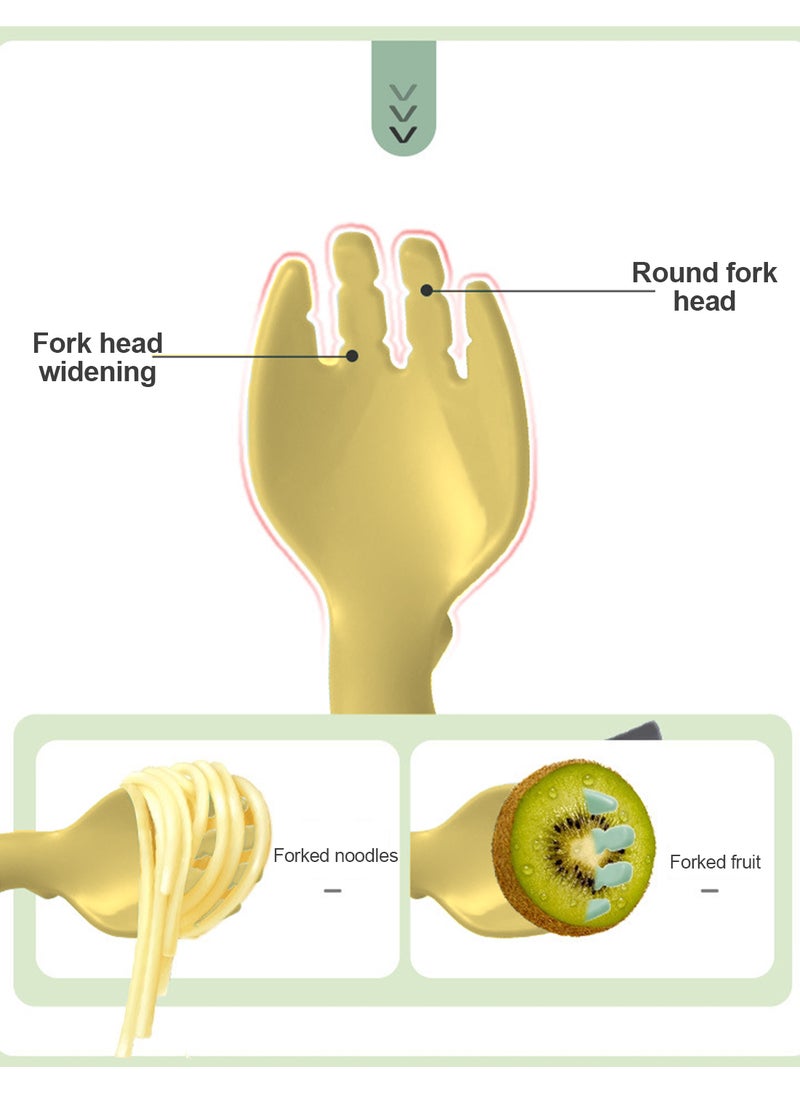 MaBaby - Curved Spoon Training Fork Spoon - Image 1