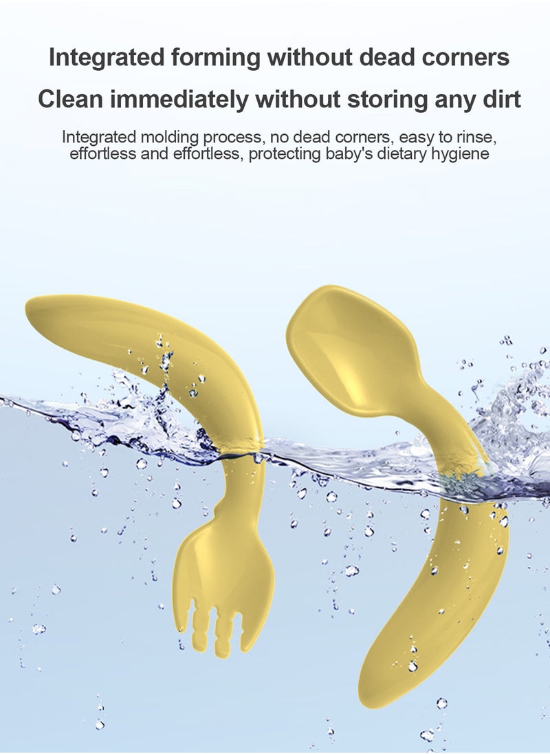 MaBaby - Curved Spoon Training Fork Spoon - Image 1