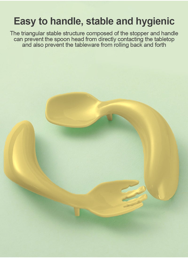 MaBaby - Curved Spoon Training Fork Spoon - Image 1