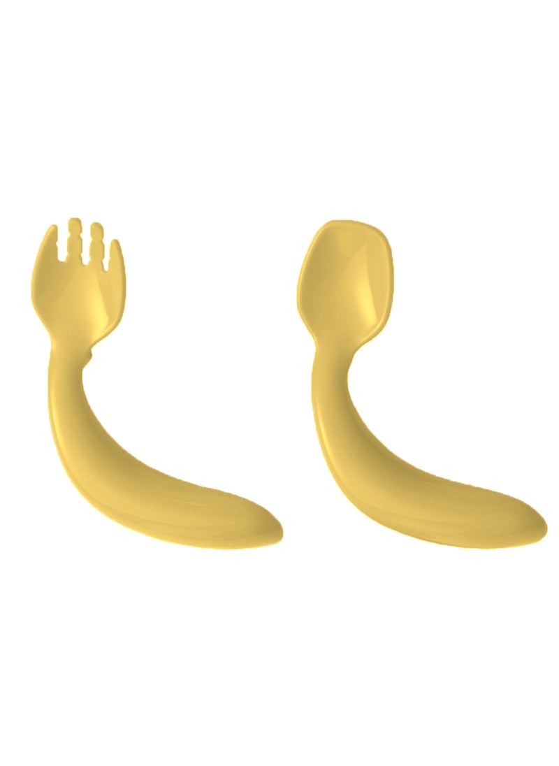 MaBaby - Curved Spoon Training Fork Spoon - Image 1