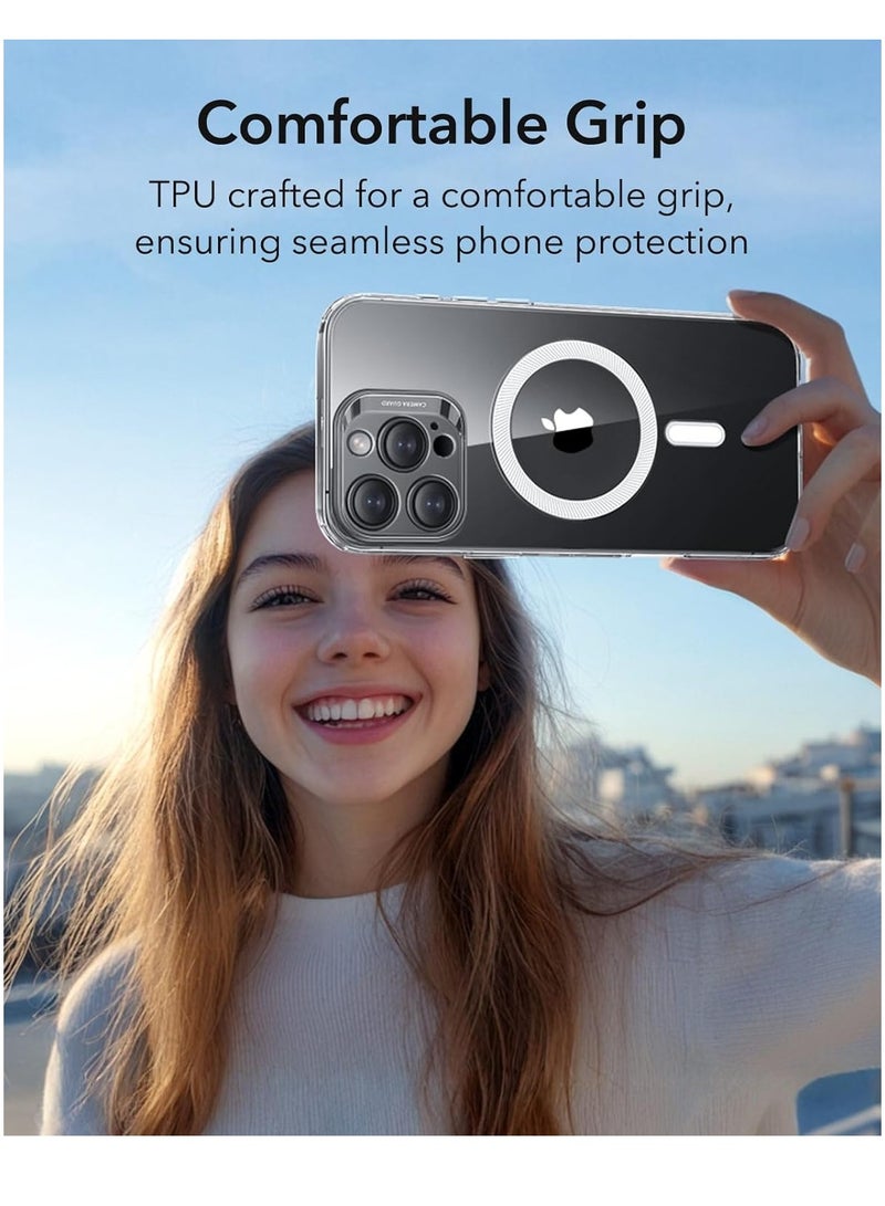 ELTRAZONE iPhone 16 Pro Max Case - MagSafe Compatible, Camera Protection, Shockproof Thin Cover, Resists Yellowing and Scratches - Clear - Image 4