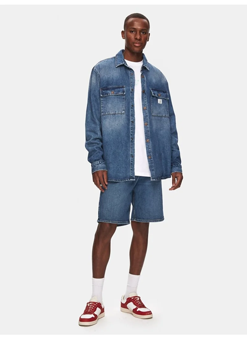 إل تي بي Steven Oversized Jean Shirt