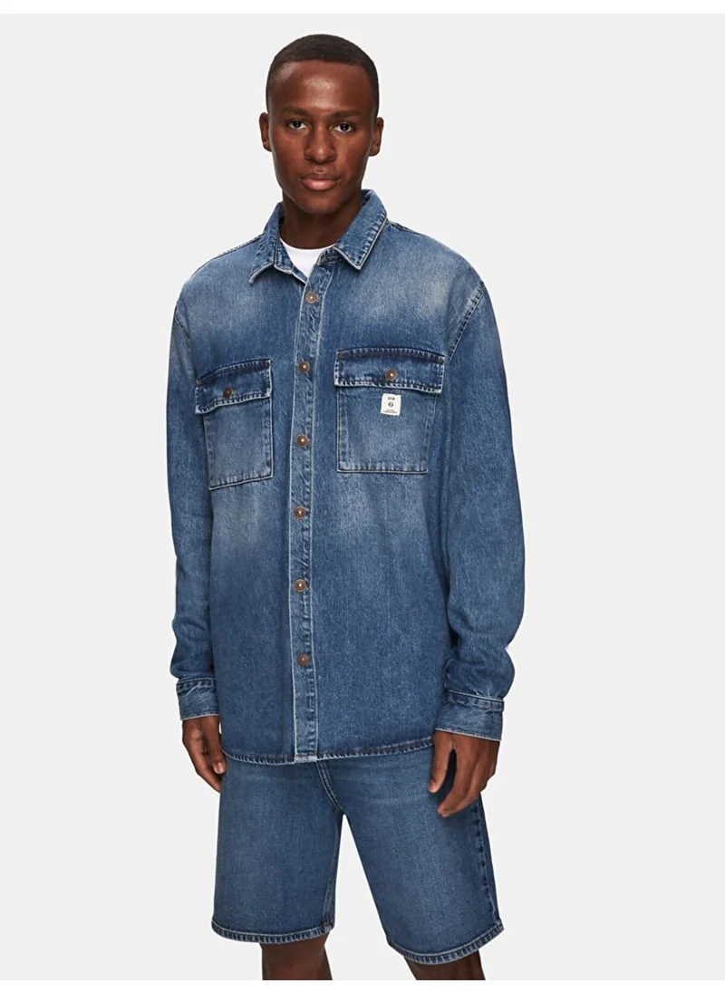إل تي بي Steven Oversized Jean Shirt
