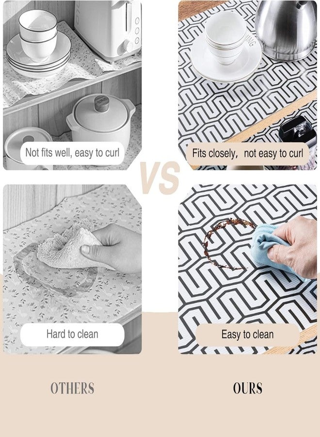 SUBETE Anti-Slip Waterproof Kitchen Drawer Liner | Non-Adhesive Shelf & Cabinet Mats | Anti-Skid Liner for Wardrobe, Cupboard, and Fridge | 45 cm x 300 cm (White Maze Pattern) - Image 5