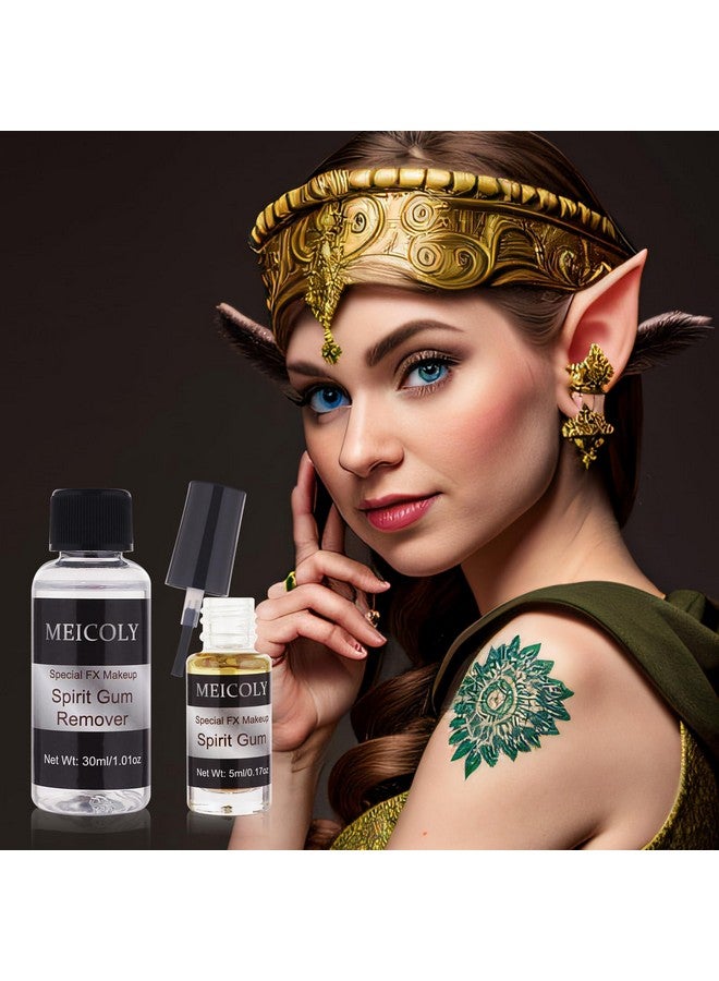 ميكولي مجموعة لاصق ومزيل صمغ الروح من MEICOLY، غراء لاصق لغطاء الرأس الأصلع الاصطناعي، غراء لبشرة الوجه للأزياء، غراء لاصق لمكياج احترافي للوجه والجسم والشارب واللحية - Image 5