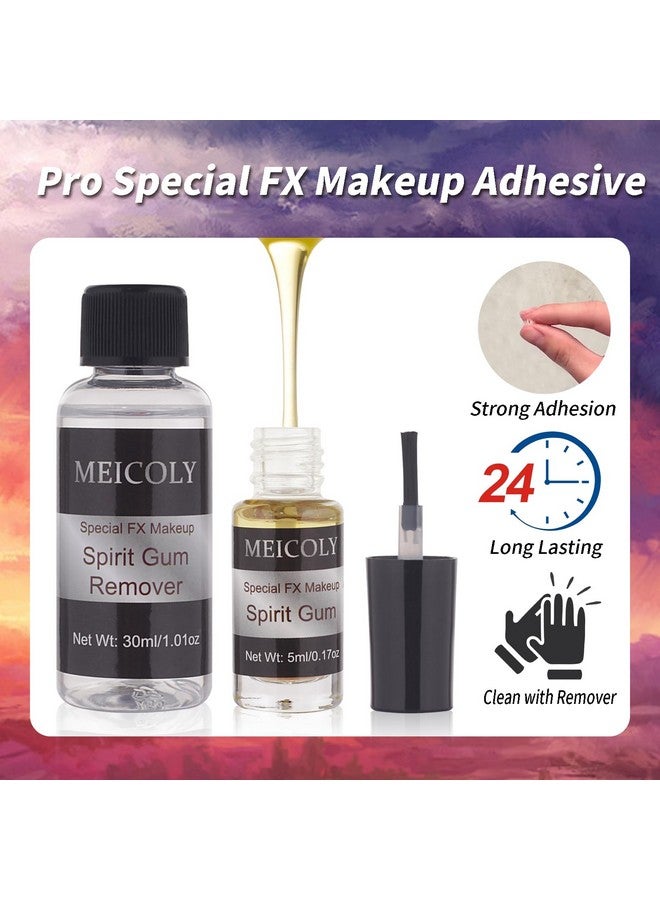 ميكولي مجموعة لاصق ومزيل صمغ الروح من MEICOLY، غراء لاصق لغطاء الرأس الأصلع الاصطناعي، غراء لبشرة الوجه للأزياء، غراء لاصق لمكياج احترافي للوجه والجسم والشارب واللحية - Image 3