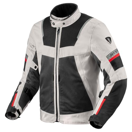 REV'IT! Men's Tornado 4 H2O Adventure Touring Motorcycle Jacket (Silver/Black - X-Large) - Image 1