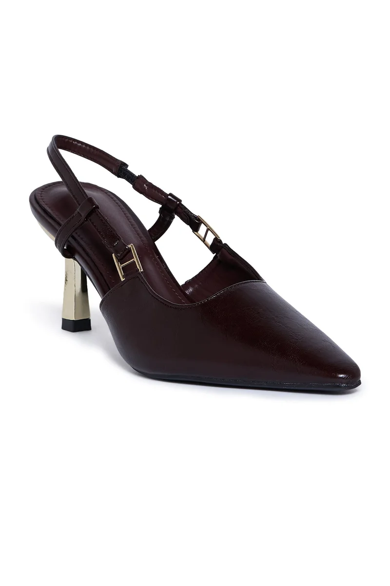 Geoomnii Geoomnii Mid Heel Mules for Women – Stylish Backless Slip-On Heels for Office, Party & Everyday Wear