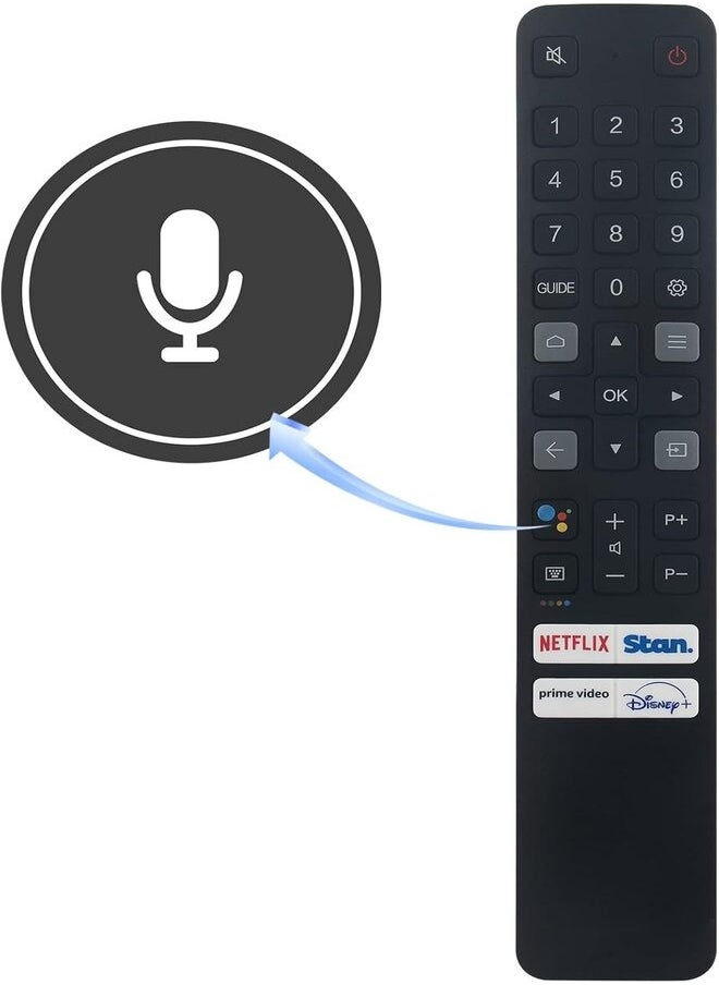 ماركة غير محددة تم استبدال جهاز التحكم عن بعد الصوتي المناسب لتلفزيون TCL Android الذكي  - Image 1