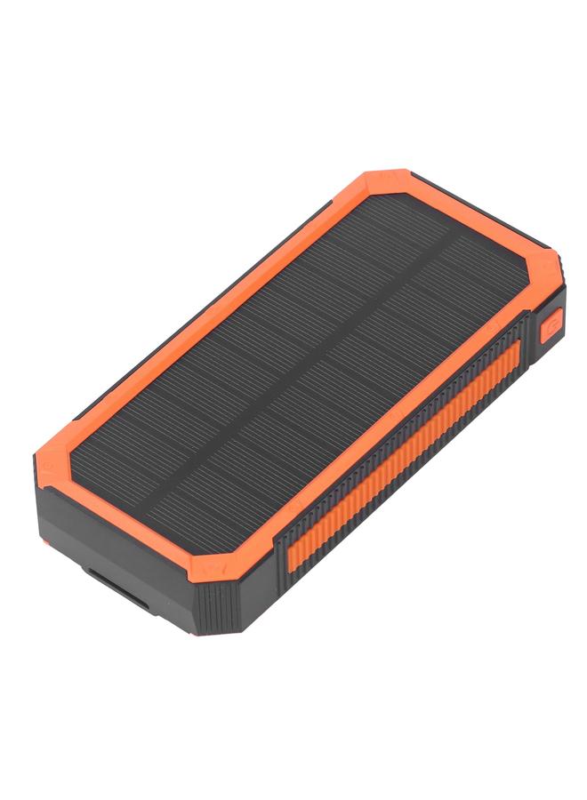 xozgdovg Solar Power Bank Orange 30000mAh 10W Wireless Charge PD Fast Charging SOS Function LED Light Solar Battery Bank - Image 3