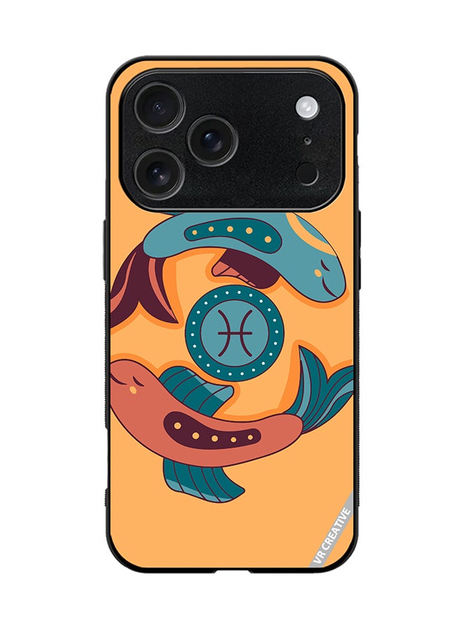 VR CREATIVE Protective Case Cover For Apple iPhone 17 Pro Whale Zodiac Signs Design Multicolour
