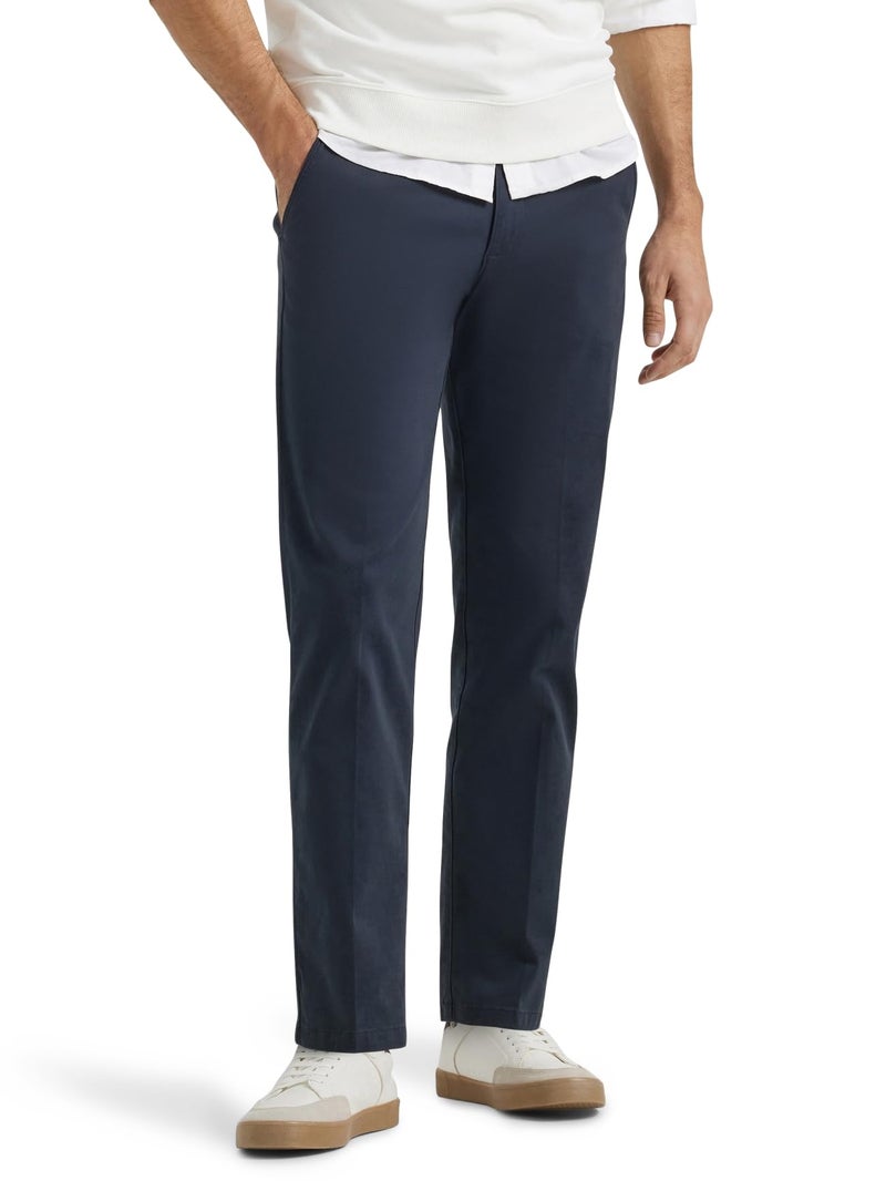 Lee Men's Extreme Motion Flat Front Regular Straight Pant Navy 36W x 30L - Image 1