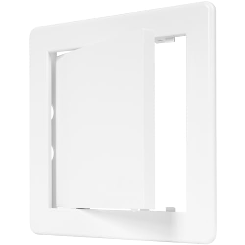 ECOPRO VENT 6" x 6" White Plastic Access Panel. Service Shaft Door Panel. Plumbing, Electricity, Heating, Alarm Wall Access Panel for Drywall. Bathroom Services Access Hole Cover. (6" x 6") - Image 1
