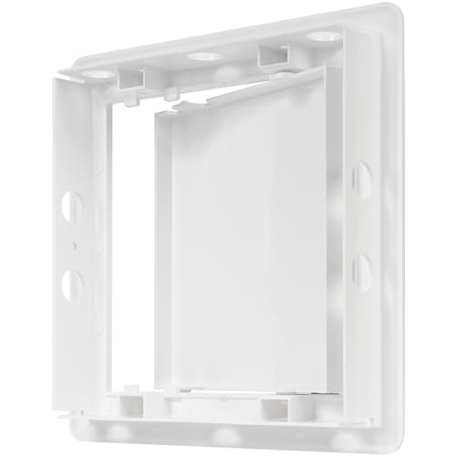 ECOPRO VENT 6" x 6" White Plastic Access Panel. Service Shaft Door Panel. Plumbing, Electricity, Heating, Alarm Wall Access Panel for Drywall. Bathroom Services Access Hole Cover. (6" x 6") - Image 5