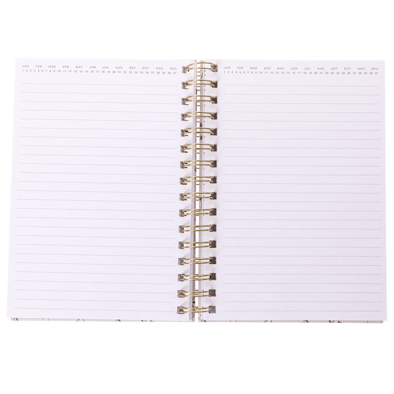 Graphique Hardbound Spiral Journal | Dainty Floral Design | Premium Paper | Notebook | Diary | Lists | Record Month and Date | Great Gift | 160 Ruled Pages | 6.25â€ x 8.25â€ - Image 2