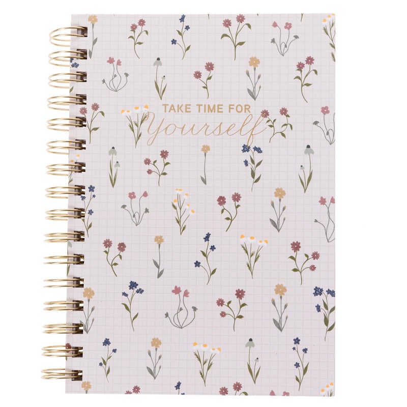 Graphique Hardbound Spiral Journal | Dainty Floral Design | Premium Paper | Notebook | Diary | Lists | Record Month and Date | Great Gift | 160 Ruled Pages | 6.25â€ x 8.25â€ - Image 1