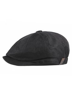 Fashion Autumn Winter Cotton Breathable Beret Cap Sun Protection Comfort Adjustable Cowboy for Men Women Black