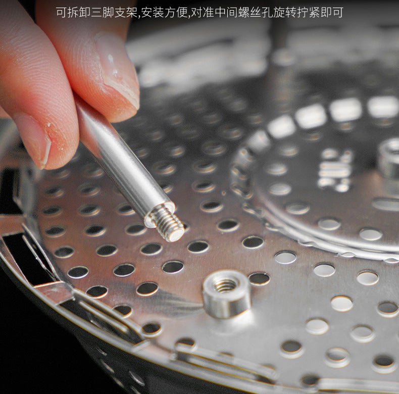 304 Stainless Steel Foldableing Steaming Tray Household Easy Storage Multi-Functional Telescopic Steamer Water-Proof Steaming Rack Steaming Grids Drain Basket - Image 5